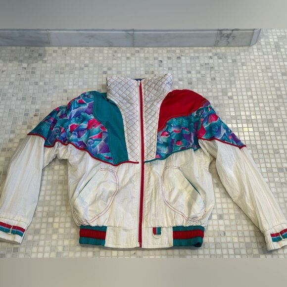 Vintage 80s 90s Cream White Two Piece Jumpsuit - Picture 4 of 16